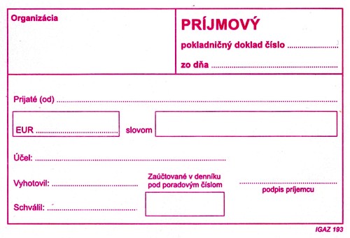 Prijmovy PD A6 bez DPH neprepis.     (100)