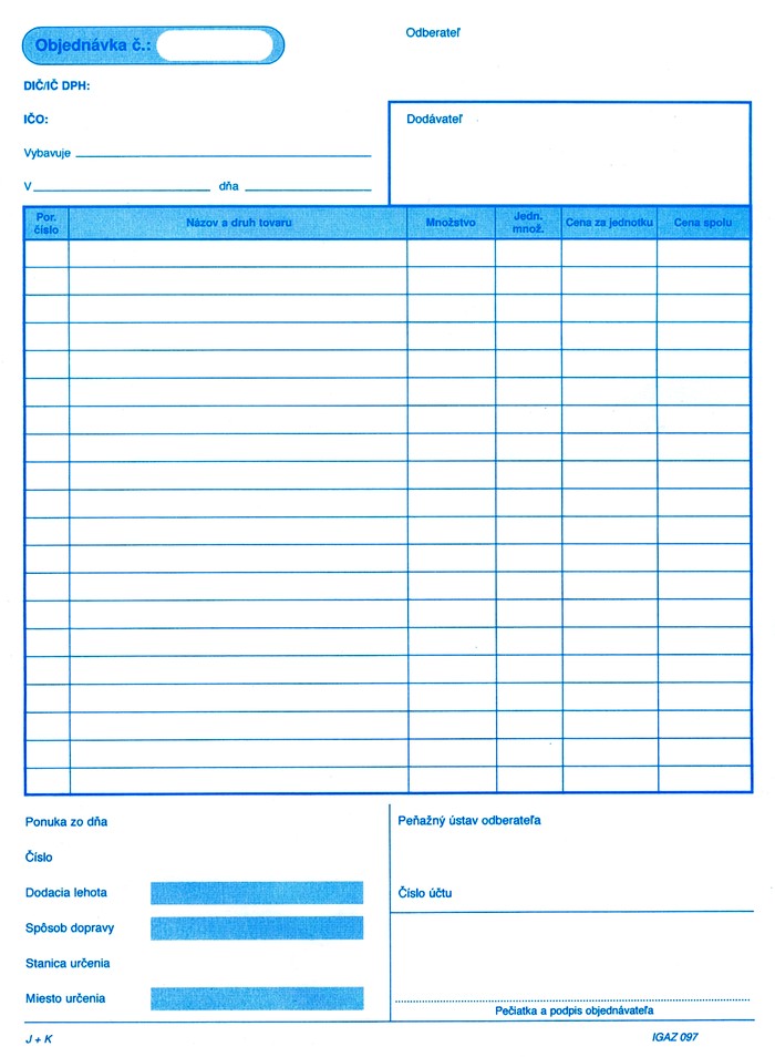 OBJEDNAVKA A4 NEPREPIS.            (100list)