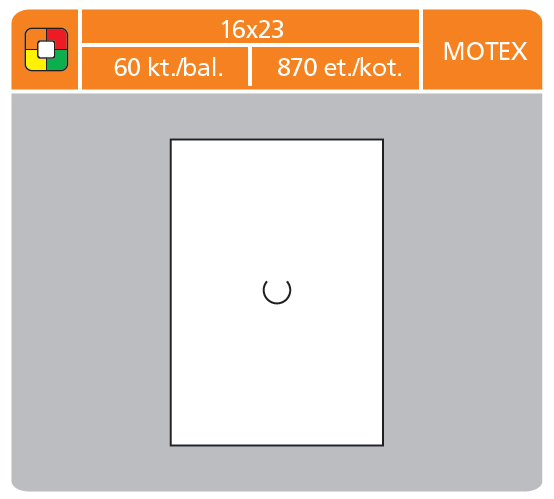 CEN. ETIKETY MOTEX BIELE 16x23 /60ks