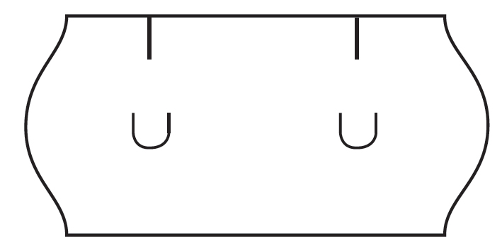 CEN. ETIKETY METO 100 CERVENE 26x12 /38ks/