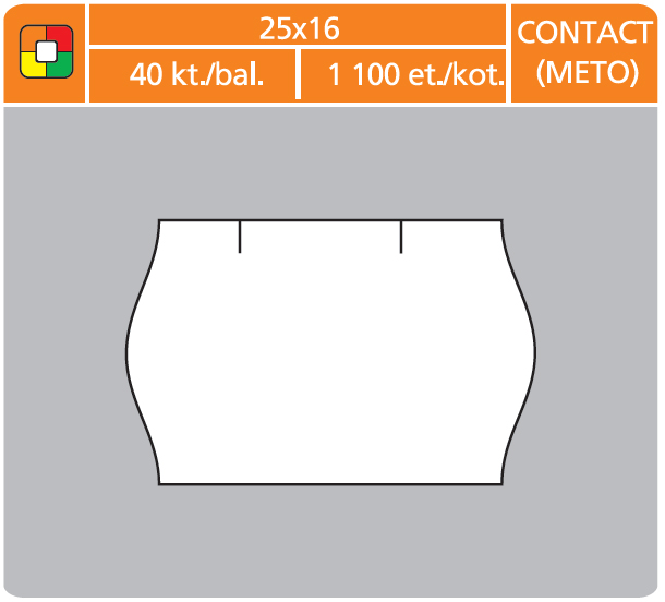 CEN. ETIKETY METO 14 CERVENE 25x16 /40ks/