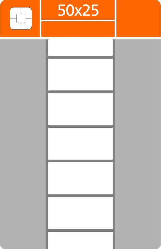 Termo etikety 50,00x25,00   1000e