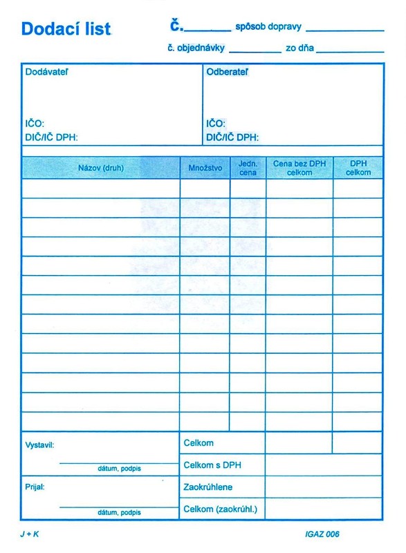 Dodaci list A5 s DPH prepis. I    (100)