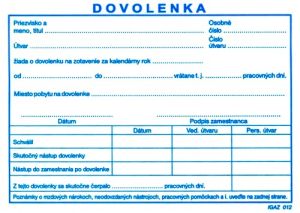 DOVOLENKA  A6 (100) IGAZ