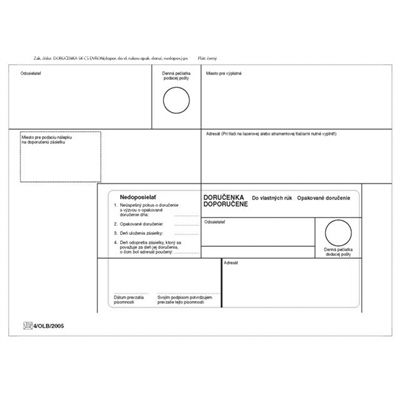 OBALKY B6 DOPORUCEN DVR SAMOPREPIS.S OPAK.DORUC.