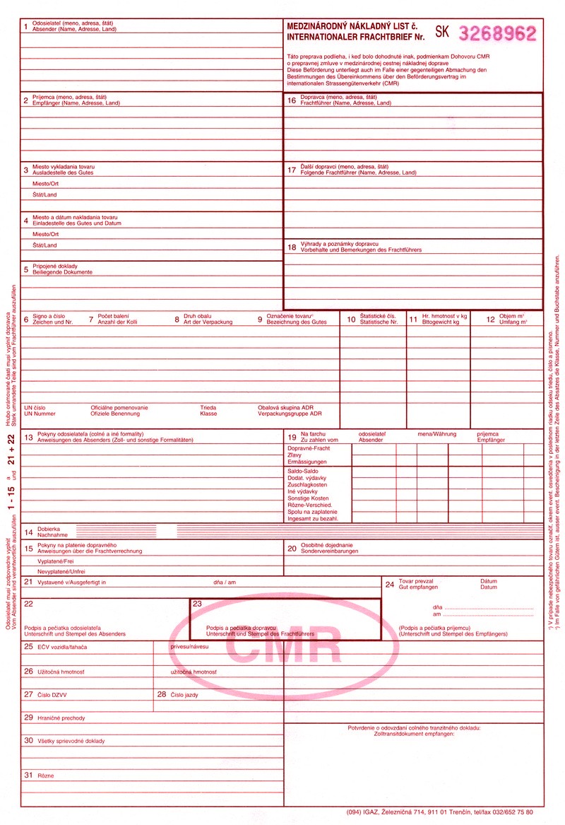 CMR A4 7-listova suprava prepis