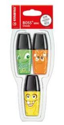 ZVYRAZNOVAC STABILO BOSS MINI GHOSTS 3ks/bal