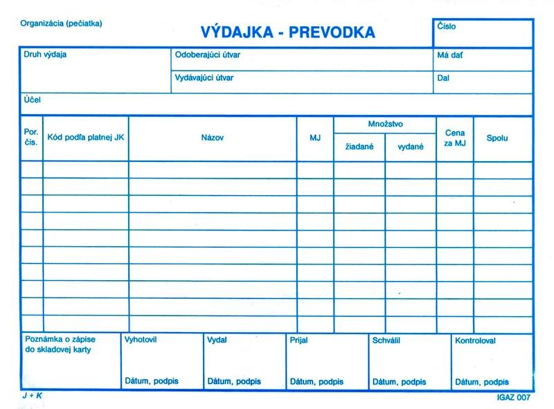 VYDAJKA-PREVODKA A5 BEZ DPH NEPREPIS (100) 